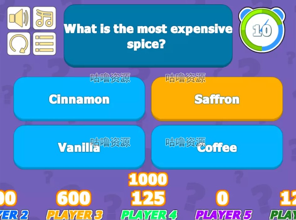 Unity3D Trivia Quiz Game Template 1.99f52 益智问答小游戏源码