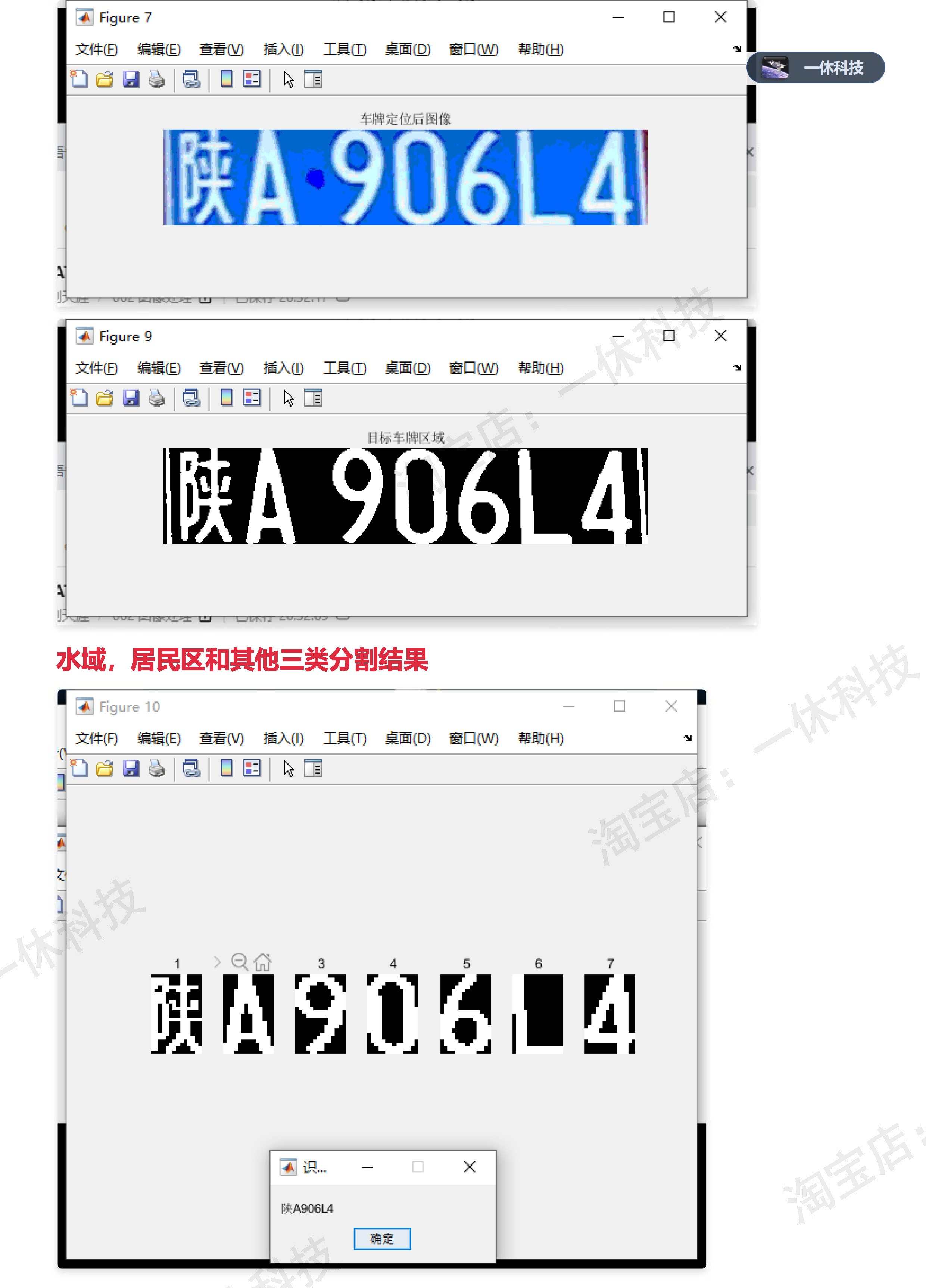 MATLAB 车牌识别 程序 模板匹配  车牌检测  阈值分割 源码 代码