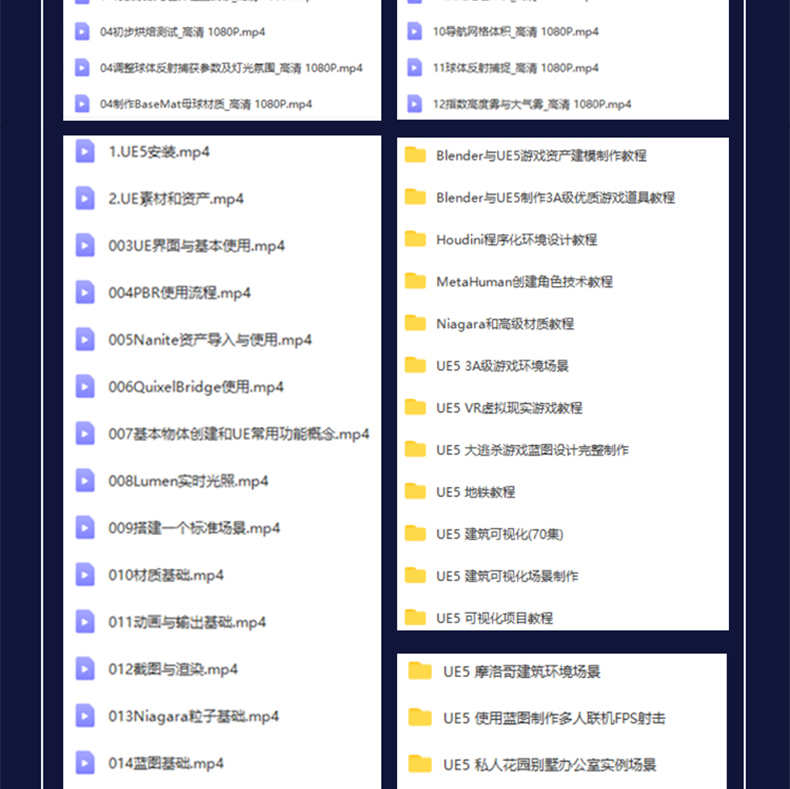 UE5虚幻引擎自学基础入门游戏特效源代码实战中文版完整教程视频