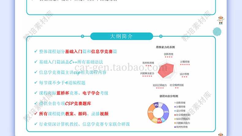 C++编程PPT课件完整课程体系培训青少年教学视频教程课程源码素材