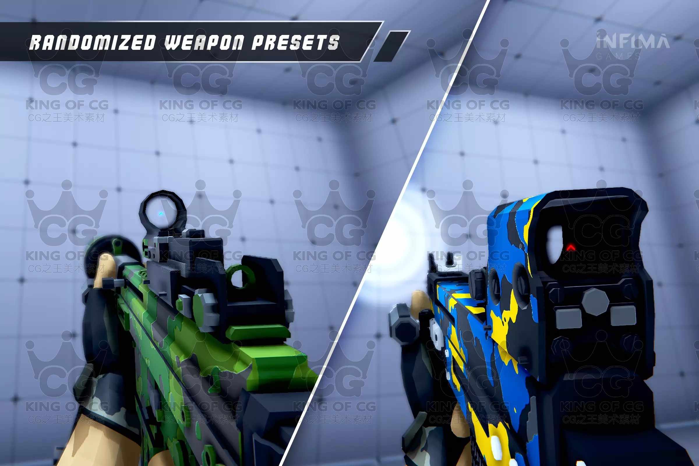 Unity3D卡通射击游戏项目源码Low Poly Shooter Pack V4.3 4.3.0