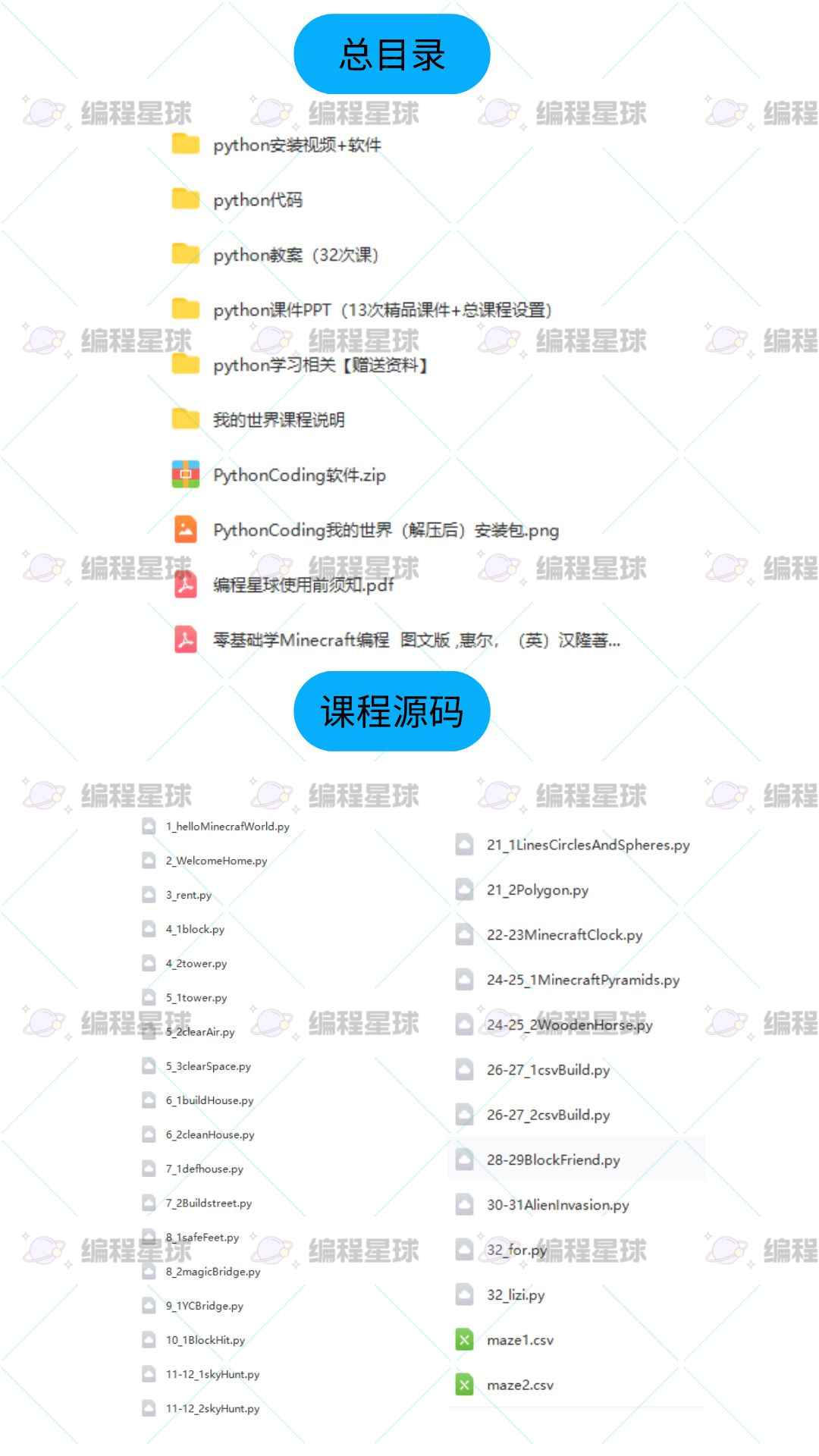 我的世界 Minecraft学习Python编程全套课件教案源码专业课程体系