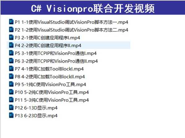 康耐视VisionPro视频教程+配套实例源码 永久免费更新 店主推荐