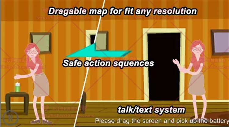 Unity3D 密室逃脱解谜游戏项目源码 2d Escape Engine 1.45