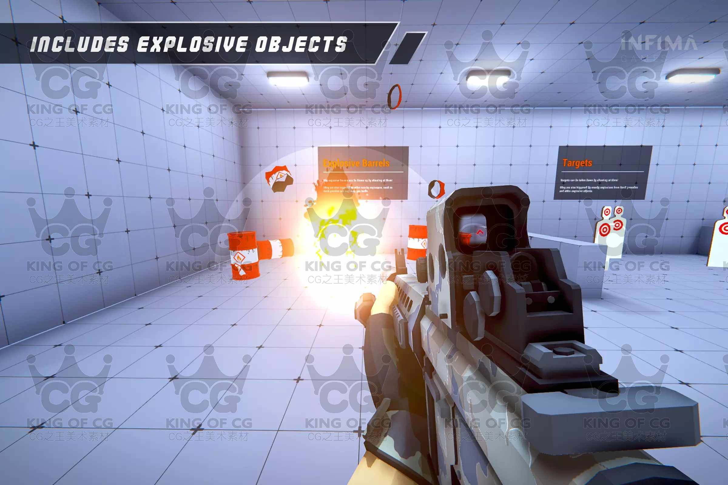 Unity3D卡通射击游戏项目源码Low Poly Shooter Pack V4.3 4.3.0