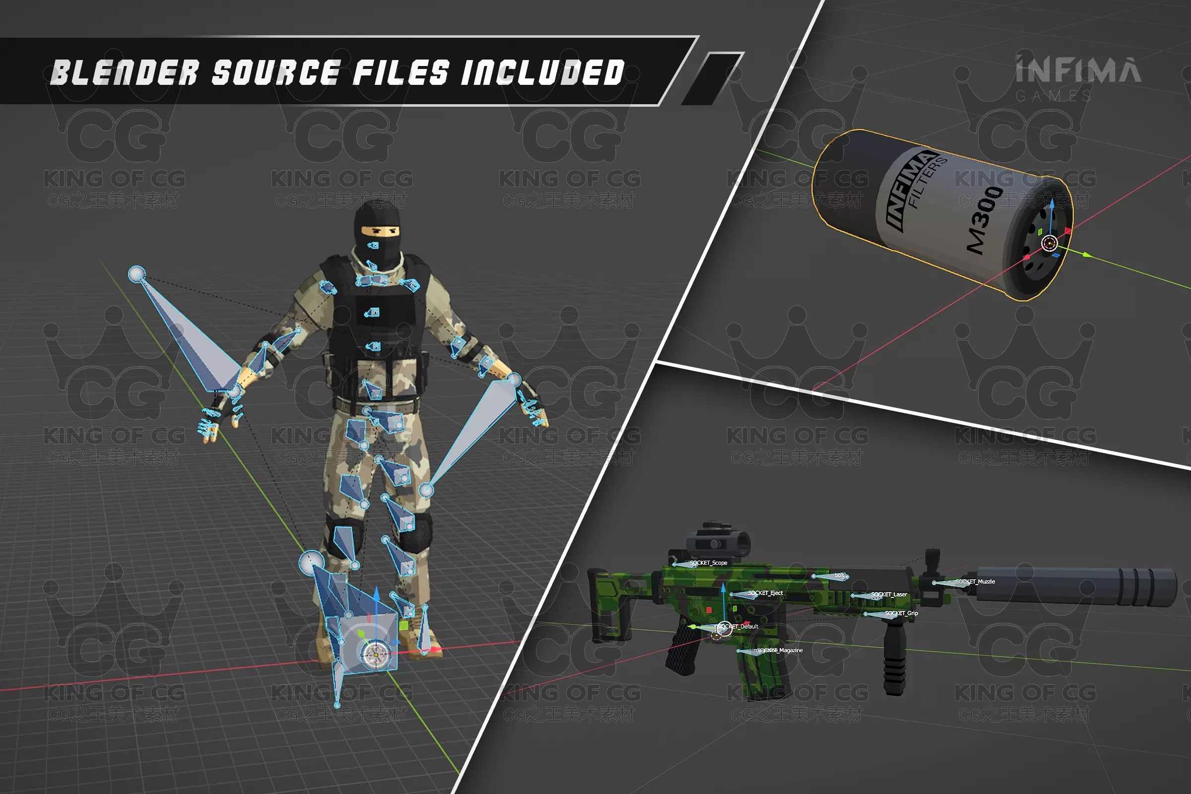 Unity3D卡通射击游戏项目源码Low Poly Shooter Pack V4.3 4.3.0