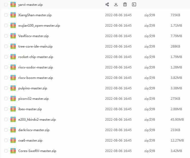 CPU Verilog 源码 8051 RISC-V MIPS MSP430 ARM7 ARM9  IC源码
